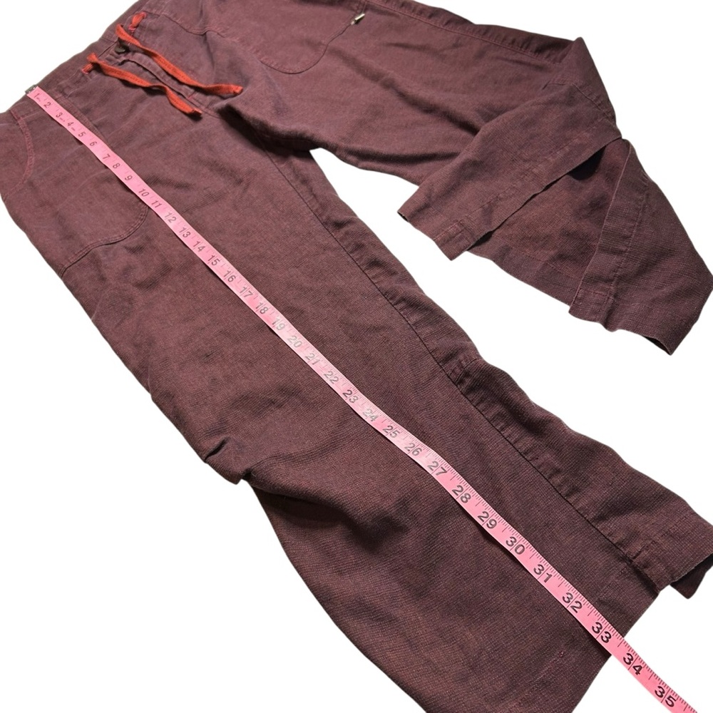 Patagonia Hemp Blend Capri Pants Burgundy Organic Outdoor Hiking Medium - Picture 10 of 13